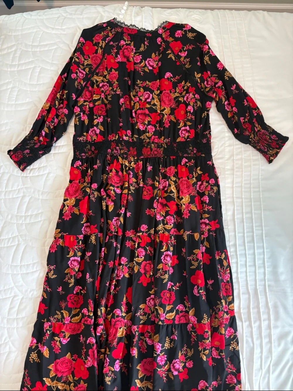 NWOT The Pioneer Woman Viscose Tiered V-Neck Dress - Picture 6 of 8